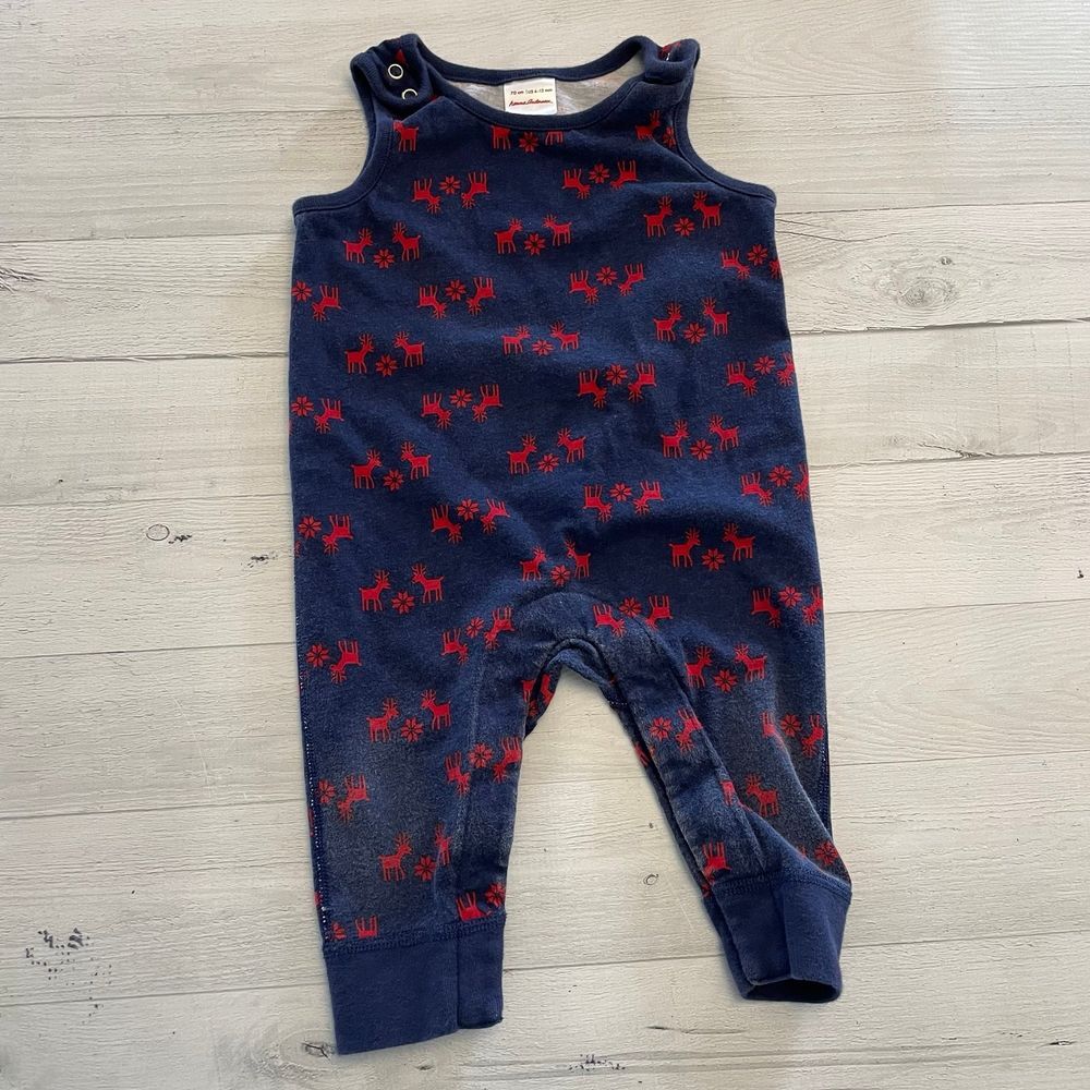 Hanna andersson deer romper size 70 6-12‎ months